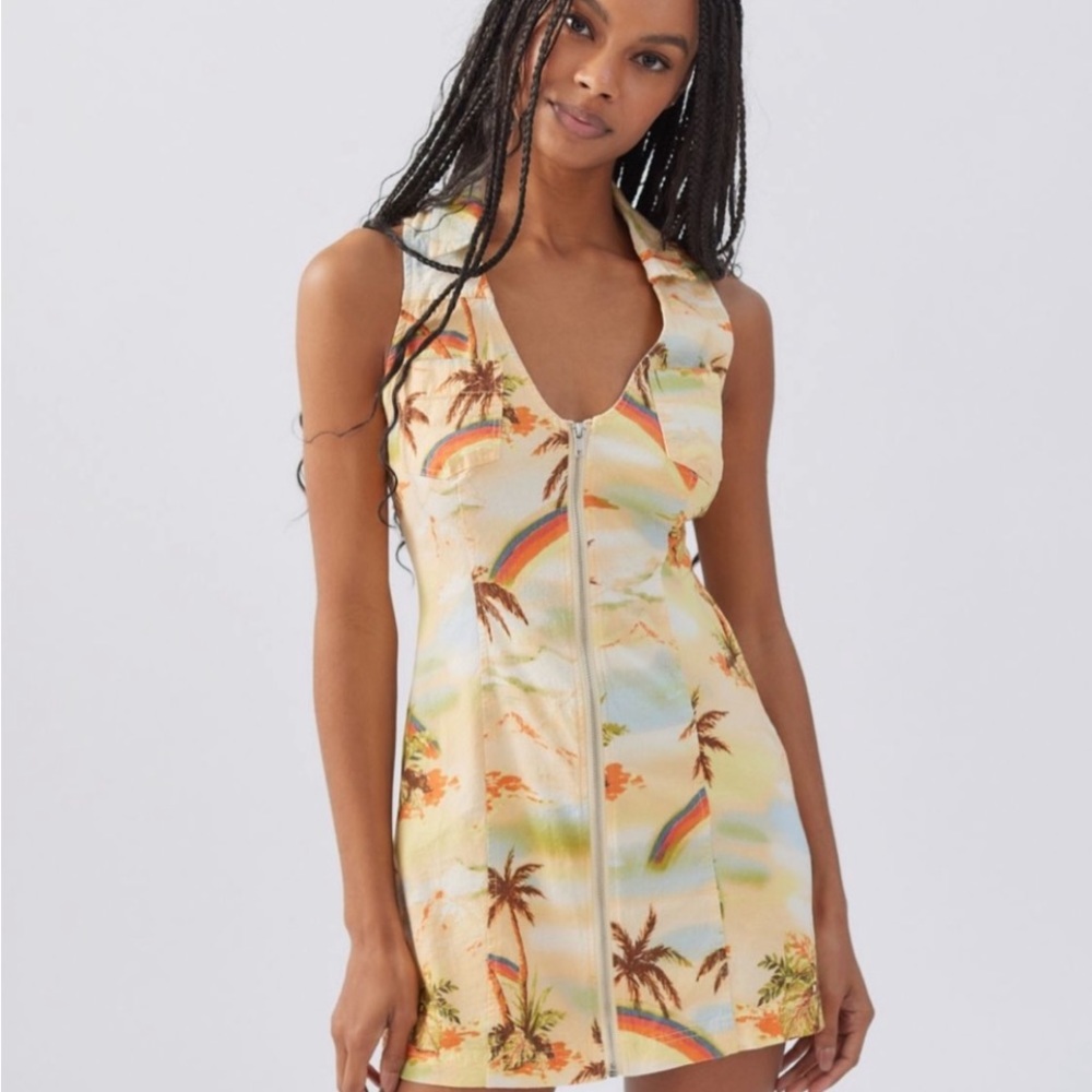 Urban Outfitters Front zip sleeveless Dress